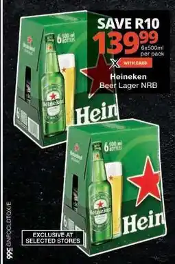 Checkers Heineken Beer Lager NRB offer