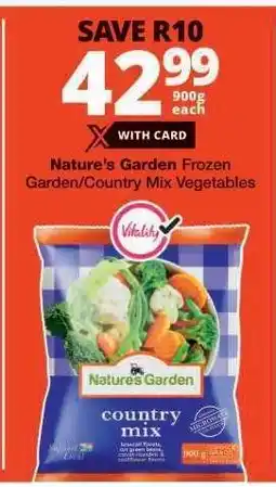 Checkers Nature's Garden Frozen Garden/Country Mix Vegetables offer