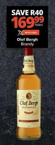 Checkers Olof Bergh Brandy offer