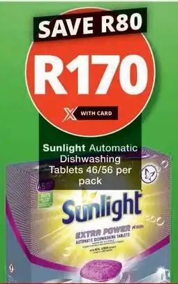 Checkers Sunlight Automatic Dishwashing Tablets offer