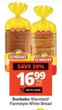 Checkers Sunbake Standard/Farmstyle White Bread offer