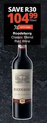 Checkers Roodeberg Classic Blend Red Wine offer