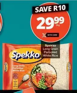 Checkers SPEKKO LONG GRAIN PARBOILED WHITE RICE offer