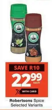 Checkers ROBERTSONS SPICE offer