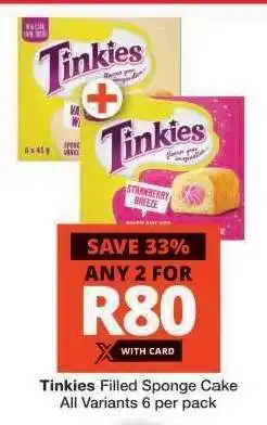 Checkers Tinkies Filled Sponge Cake offer