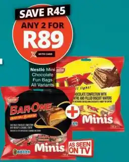 Checkers Nestlé Minis Chocolate Fun Bags offer