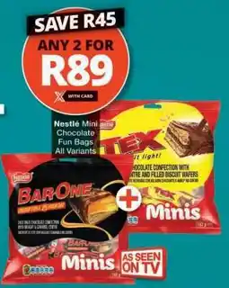 Checkers Nestlé Minis Chocolate Fun Bags offer