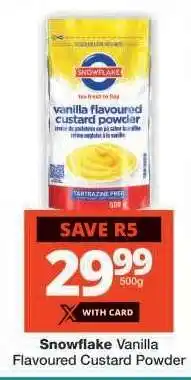 Checkers Snowflake Vanilla Flavoured Custard Powder offer