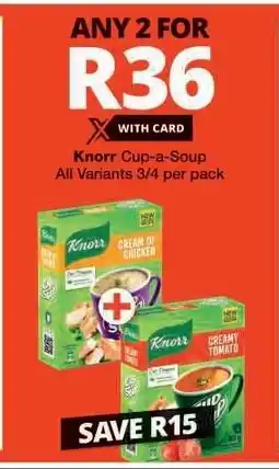 Checkers Knorr Cup a Soup offer