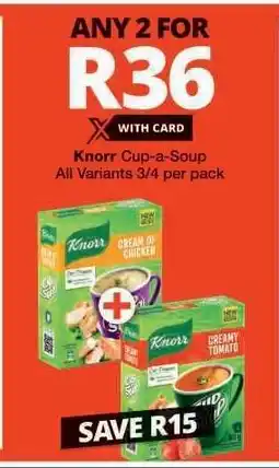 Checkers Knorr Cup a Soup offer