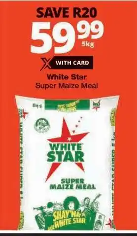 Checkers WHITE STAR SUPER MAIZE MEAL offer