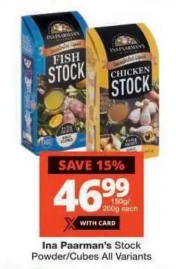 Checkers Ina Paarman's Stock Powder/Cubes All Variants offer