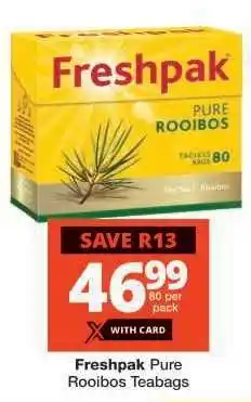 Checkers Freshpak Pure Rooibos Teabags offer