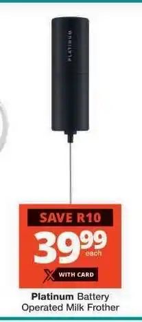 Checkers Platinum Battery Operated Milk Frother offer