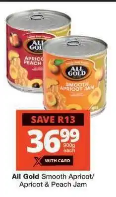 Checkers ALL GOLD SMOOTH APRICOT/APRICOT & PEACH JAM offer