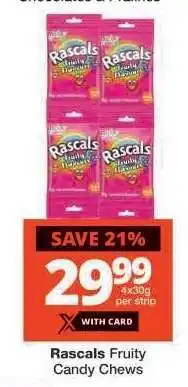 Checkers Rascals Fruity Candy Chews offer
