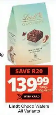 Checkers Lindt Choco Wafers offer