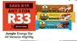 Checkers Jungle Energy Bar offer
