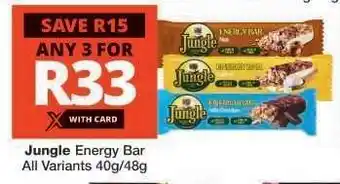 Checkers Jungle Energy Bar offer