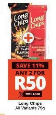 Checkers Long Chips offer