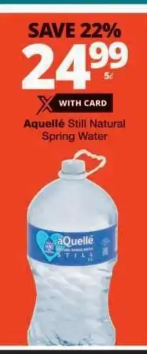 Checkers aQuellé Still Natural Spring Water offer