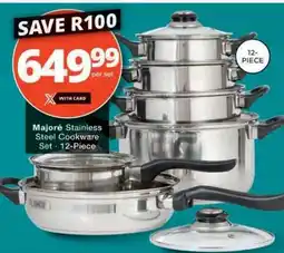 Checkers Majore Stainless Steel Cookware Set - 12-Piece offer
