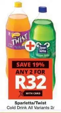 Checkers Sparletta/Twist Cold Drink offer