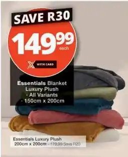 Checkers Essentials Blanket Luxury Plush offer