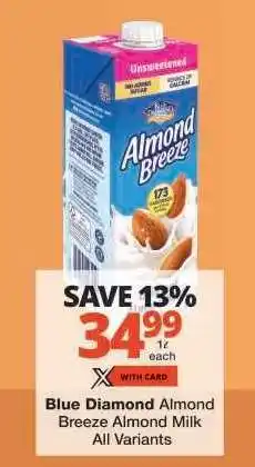 Checkers Blue Diamond Almond Breeze Almond Milk All Variants offer