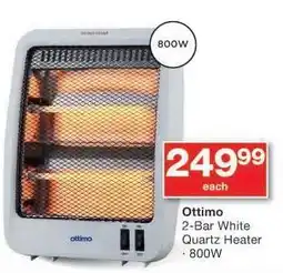 Checkers Ottimo 2-Bar White Quartz Heater offer