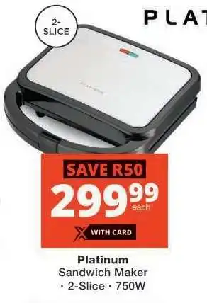 Checkers Platinum Sandwich Maker offer