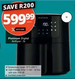Checkers Platinum Digital Airfryer - 5L offer