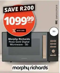Checkers Morphy Richards Rose Gold Digital Microwave offer