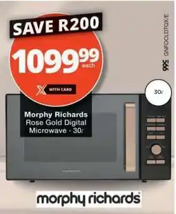 Checkers Morphy Richards Rose Gold Digital Microwave offer