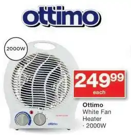 Checkers Ottimo White Fan Heater offer
