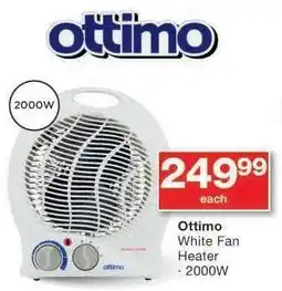 Checkers Ottimo White Fan Heater offer