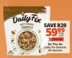 Checkers Daily Fix Granola offer