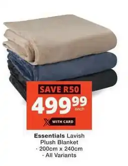 Checkers Essentials Lavish Plush Blanket offer