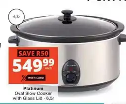 Checkers Platinum Oval Slow Cooker with Glass Lid offer