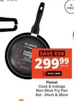 Checkers Flonal Cook & Indulge Non-Stick Fry Pan Set offer