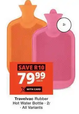 Checkers Travelvac Rubber Hot Water Bottle offer