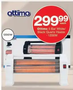 Checkers Ottimo 3 Bar White/Black Quartz Heater offer