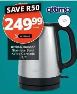 Checkers Ottimo Brushed Stainless Steel Kettle Cordless offer