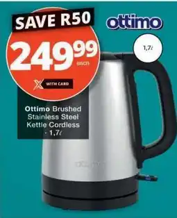 Checkers Ottimo Brushed Stainless Steel Kettle Cordless offer