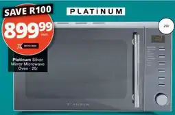Checkers PLATINUM Silver Mirror Microwave Oven 20L offer