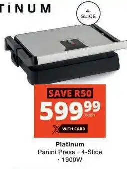 Checkers Platinum Panini Press offer