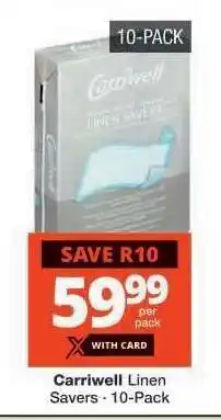Checkers Carriwell Linen Savers - 10-Pack offer