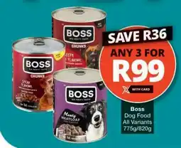 Checkers BOSS DOG FOOD offer