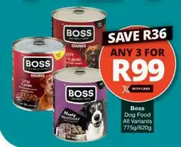 Checkers BOSS DOG FOOD offer