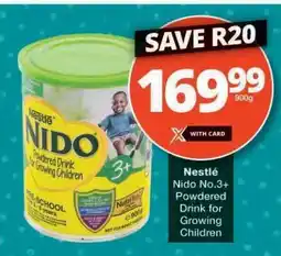Checkers Nestlé Nido No.3+ Powdered Drink for Growing Children offer
